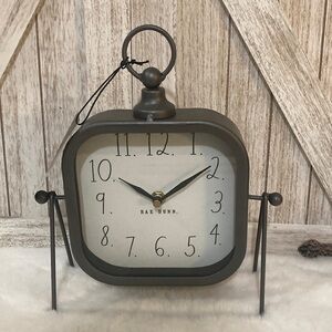 Rae Dunn  Metal Tabletop Clock